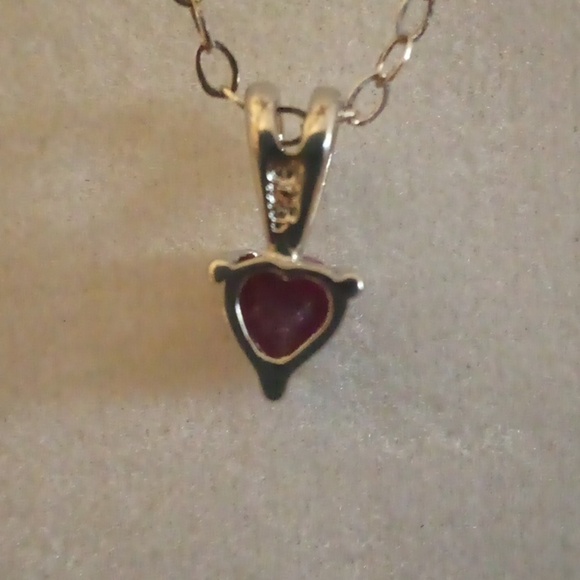 Sterling Silver Link Chain Small Dainty Amethyst Necklace - Size 16" - Picture 8 of 8